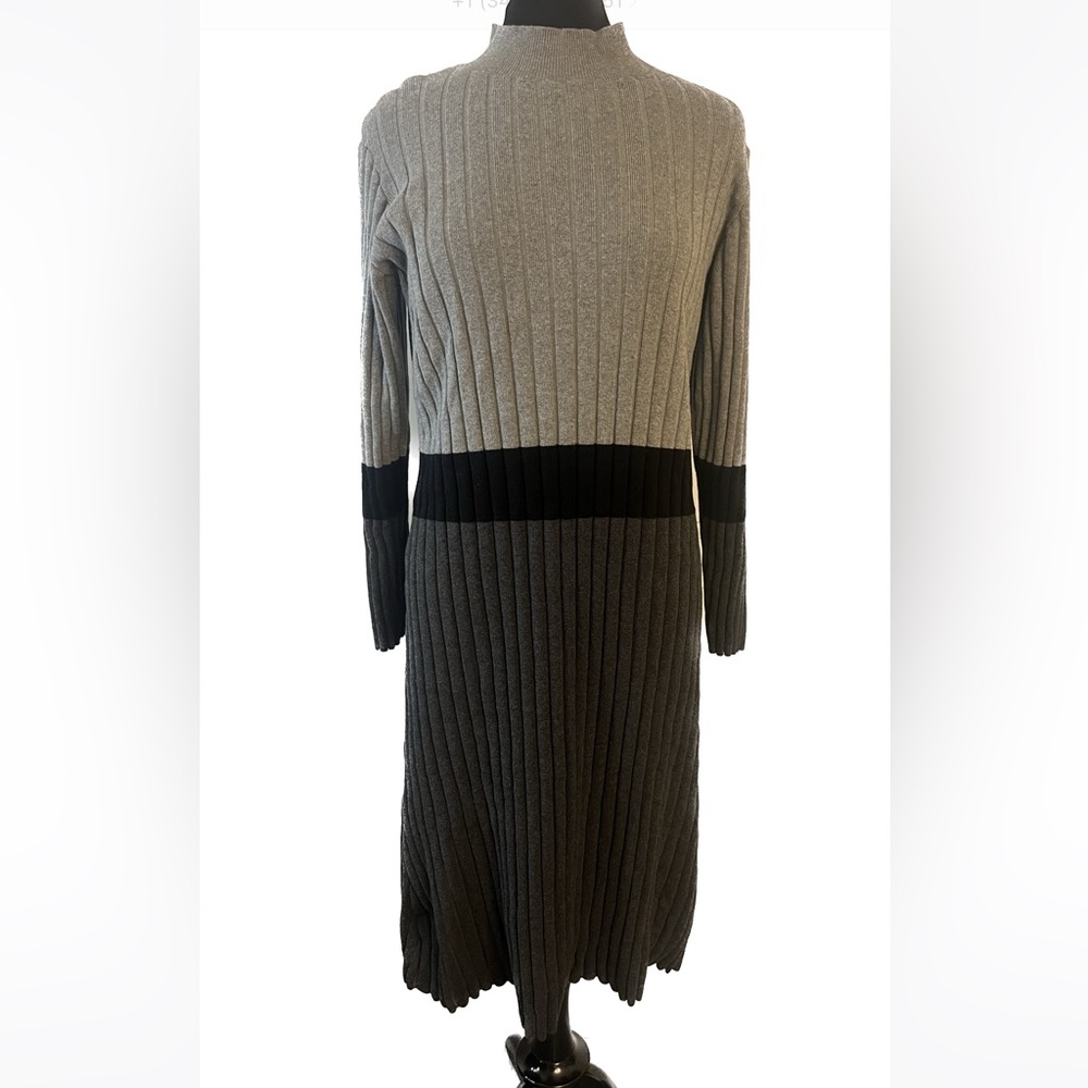 Womens midi sweater dress ribbed size large